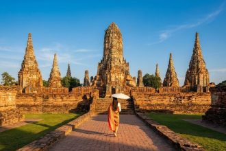 Le Wat Chaiwatthanaram, l'un des grands sites du parc historique d'Ayutthaya