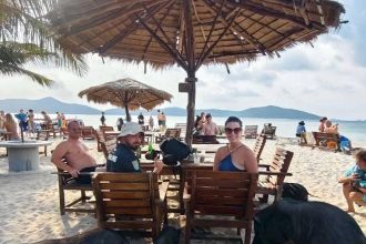 Plage aménagée sur une île du golfe de Thaïlande