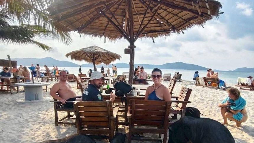 Plage aménagée sur une île du golfe de Thaïlande