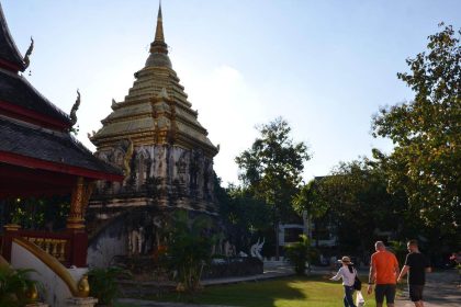 Le chedi aux éléphants du Wat Chiang Man, le plus ancien temple de Chiang Mai